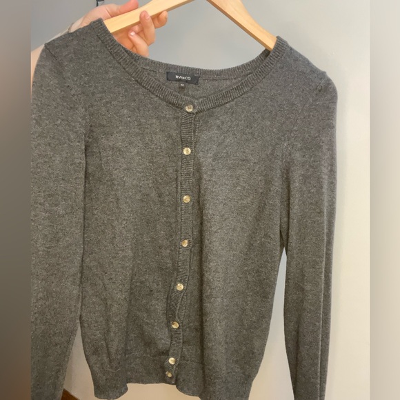 RW & Co size small dark grey cardigan - Picture 2 of 5